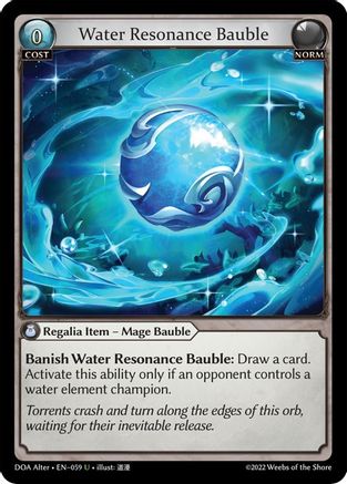 Water Resonance Bauble (059) -  Uncommon Foil