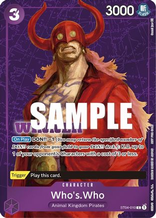 Who's.Who (Pack Tournoi Vol. 3) [Gagnant] (ST04-010) - Promo