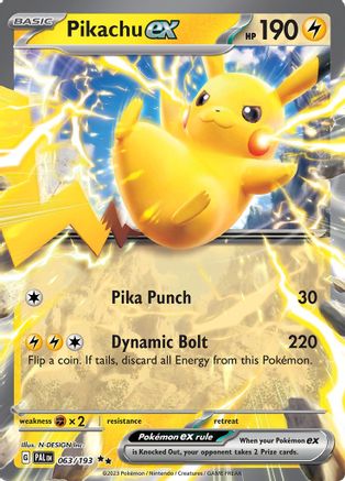 Pikachu ex - 063/193 - Double Rare - Holofoil