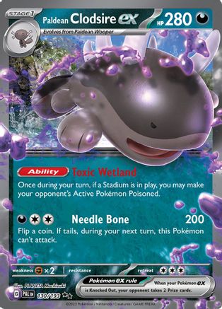 Paldean Clodsire ex - 130/193 - Double Rare - Holofoil