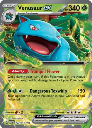 Venusaur ex - 003/165  - Double Rare - Holofoil