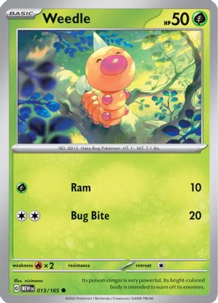 Weedle - 013/165 - Common - Normal