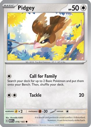 Pidgey - 016/165 - Common - Normal
