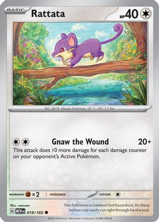 Rattata - 019/165 - Common - Reverse Holofoil