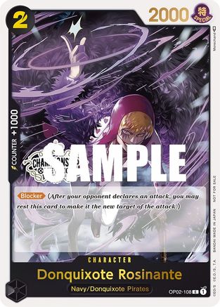 Donquixote Rosinante (Pack de participation au Championnat en magasin) (OP02-108) - Promo