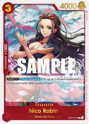 Nico Robin (Pack de Participation au Championnat de Magasin) (OP01-017)  -  Promo