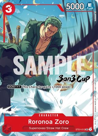 Roronoa Zoro (3-on-3 Cup) [Participant] (ST01-013)  -  Super Rare