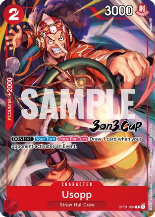 Usopp (3-on-3 Cup) [Participant] (OP01-004)  -  Rare