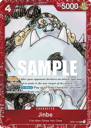 Jinbe (Collection de cartes Premium -Édition ONE PIECE FILM RED-) (OP01-014) - Peu commune
