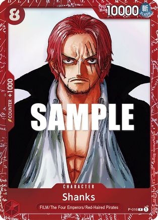 Shanks (Collection de Cartes Premium -Édition ONE PIECE FILM RED-) (P-016) - Promo