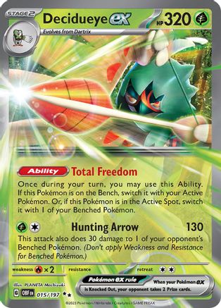 Decidueye ex - 015/197 - Double Rare - Holofoil
