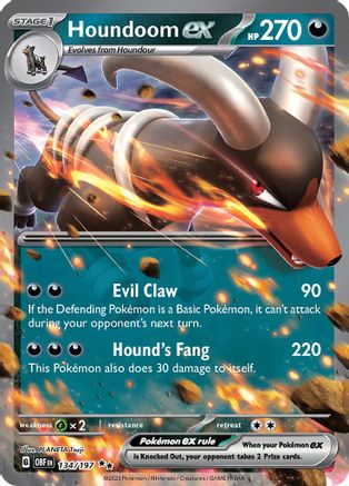 Houndoom ex - 134/197 - Double Rare - Holofoil