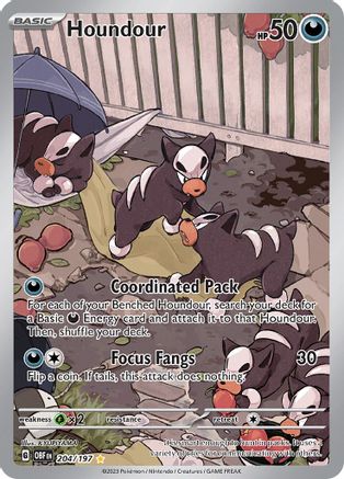 Houndour - 204/197  - Illustration Rare - Holofoil
