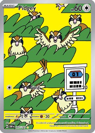 Pidgey - 207/197  - Illustration Rare - Holofoil