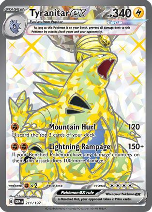 Tyranitar ex - 211/197  - Ultra Rare - Holofoil