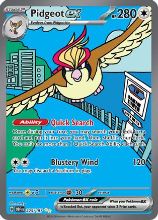 Pidgeot ex - 225/197  - Special Illustration Rare - Holofoil