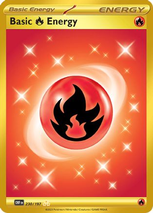 Basic Fire Energy - 230/197  - Hyper Rare - Holofoil