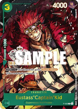 Eustass « Capitaine » Kid (Vainqueur du Championnat de magasin Vol. 2) (P-003) - Promo