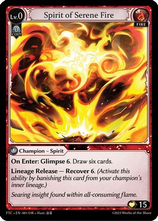 Spirit of Serene Fire (001) -  Ultra Rare