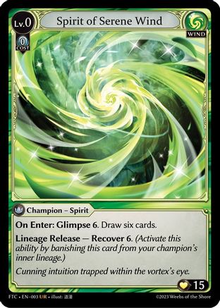 Spirit of Serene Wind (003) -  Ultra Rare