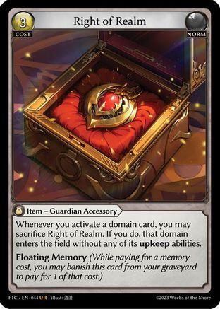 Right of Realm (044) -  Ultra Rare