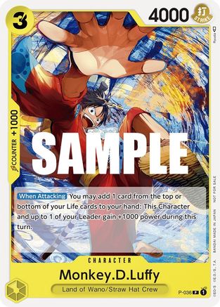 Monkey.D.Luffy (Tournoi Pré-Lancement) (P-036) - Promo