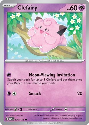 Clefairy - 035/165 - Common - Reverse Holofoil