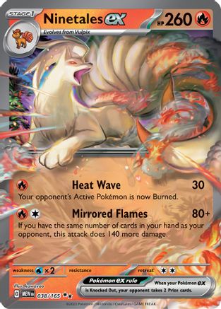 Ninetales ex - 038/165  - Double Rare - Holofoil