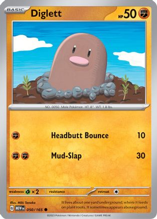 Diglett - 050/165 - Common - Normal