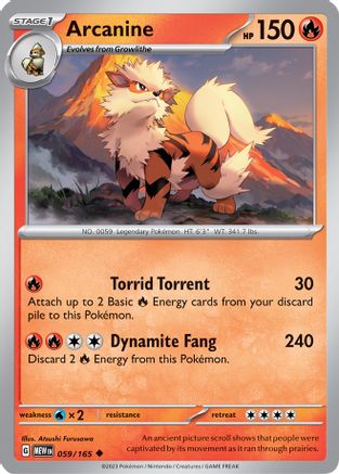 Arcanine - 059/165 - Uncommon - Normal