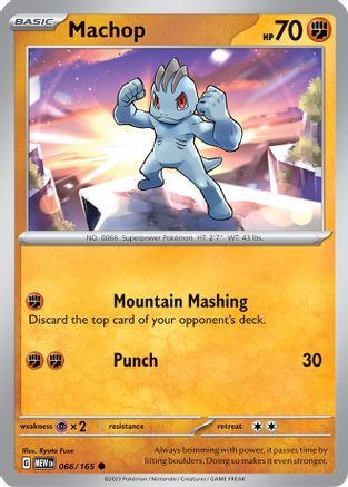 Machop - 066/165 - Common - Reverse Holofoil