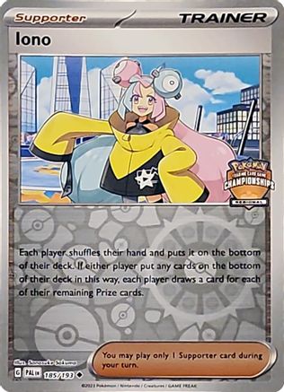 Iono - 185/193 (Championnats Régionaux) - Peu Commune - Holo Inverse