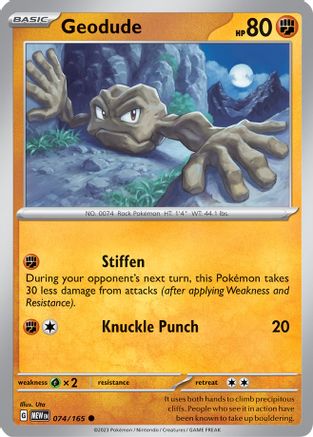 Geodude - 074/165 - Common - Normal