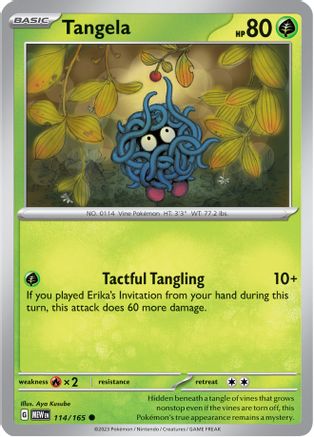 Tangela - 114/165  - Common - Reverse Holofoil