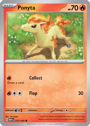Ponyta - 077/165 - Courant - Holo inversée