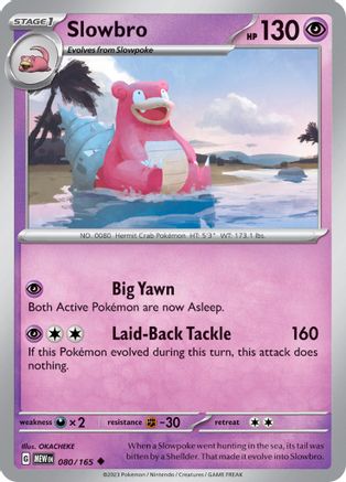 Slowbro - 080/165 - Uncommon - Reverse Holofoil