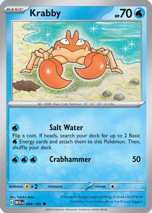 Krabby - 098/165 - Common - Normal
