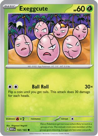 Exeggcute - 102/165 - Common - Reverse Holofoil