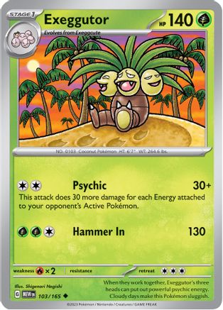 Exeggutor - 103/165 - Uncommon - Reverse Holofoil