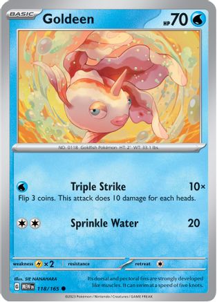 Goldeen - 118/165 - Common - Reverse Holofoil