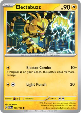 Electabuzz - 125/165 - Common - Reverse Holofoil