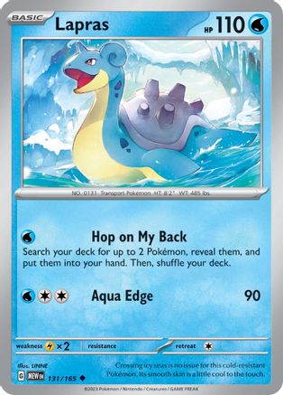 Lapras - 131/165 - Uncommon - Reverse Holofoil