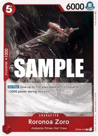 Roronoa Zoro (OP04-015) - Rare