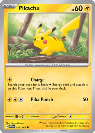 Pikachu - 025/165  - Common - Normal