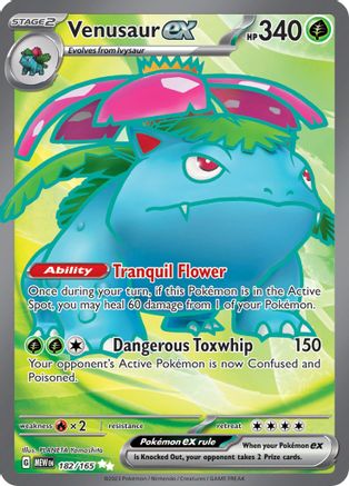 Venusaur ex - 182/165  - Ultra Rare - Holofoil