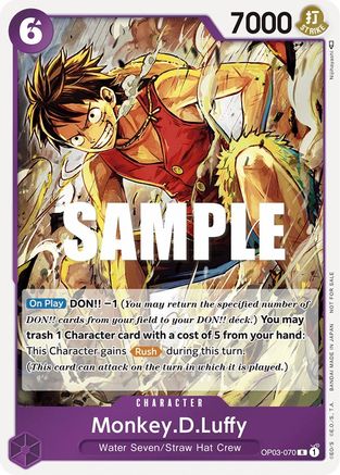 Monkey.D.Luffy (Dash Pack) (OP03-070) - Rare