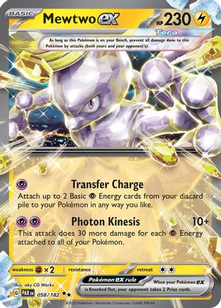 Mewtwo ex - 058/182 - Double Rare - Holographique