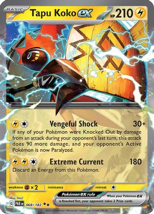 Tapu Koko ex - 068/182  - Double Rare - Holofoil