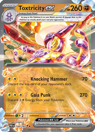 Toxtricity-ex – 100/182 – Double Rare – Holofoil
