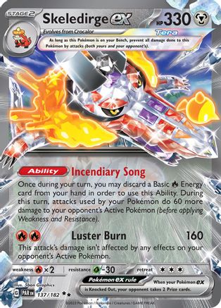 Skeledirge ex - 137/182 - Double Rare - Holofoil